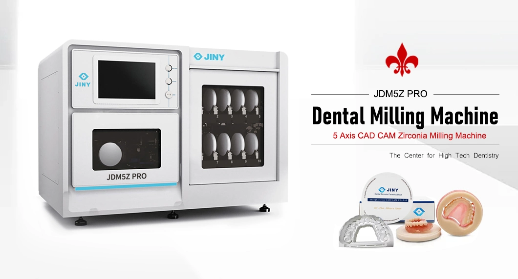 5 Axis Dentures Lab CAD Cam Zirconia Dental Milling Machine with 10 Discs Automatic-Disc Changer