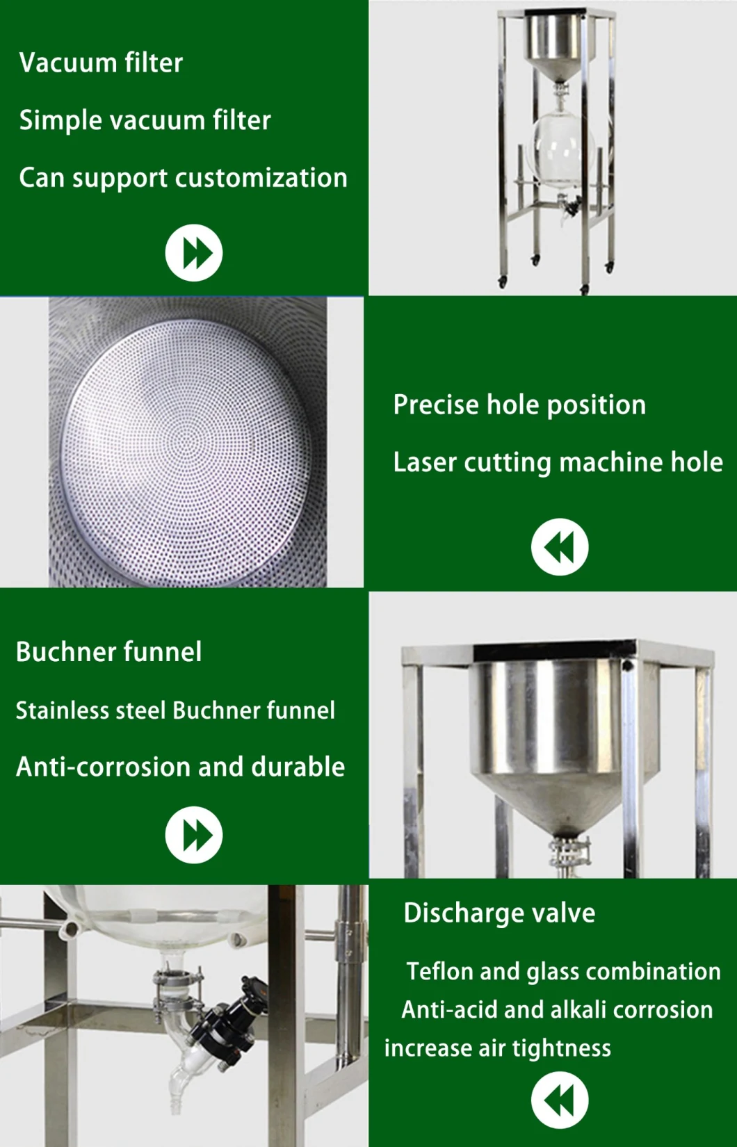 Lab Vacuum Filtration Device Solid Filter for Winterization Process