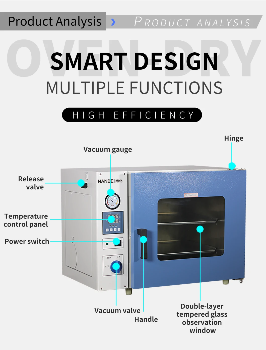 Digital Thermostatic Lab Vacuum Drying Oven with Ce