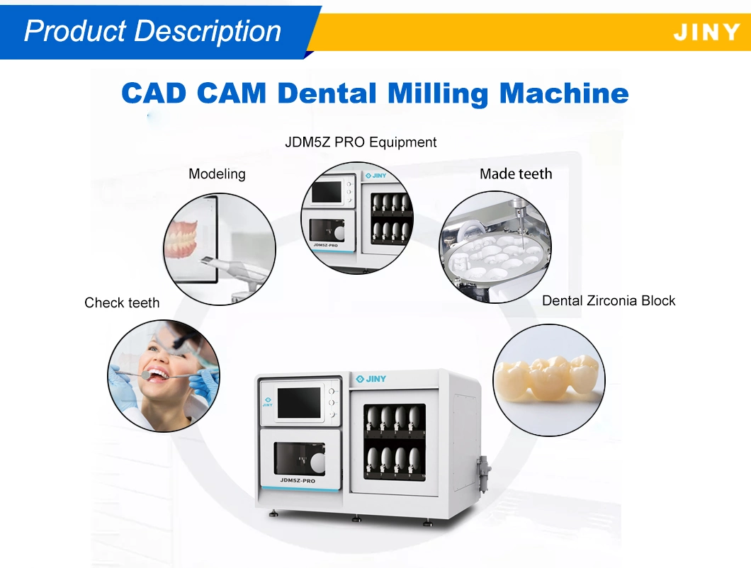 Dental Equipment 5 Axis Dental CAD Cam Milling Machine for Dental Lab and Clinic