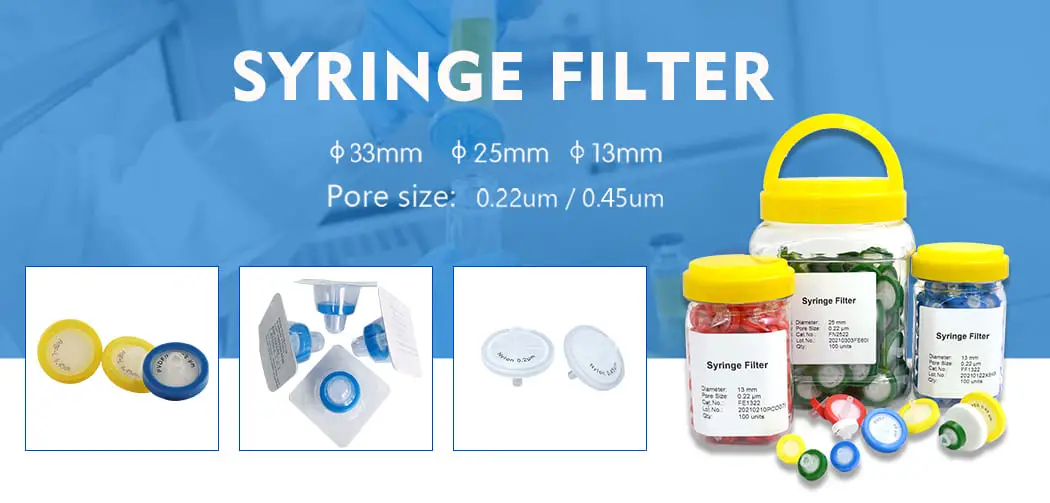 Lab 25mm Disposable PP Shell Sterile Syringe Filters Supplier